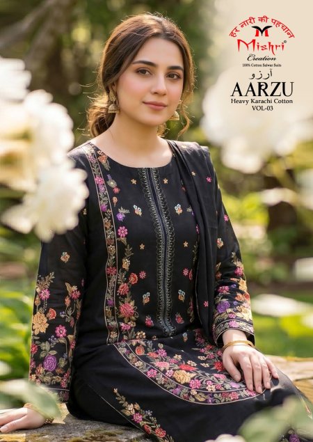 Aarzu Vol 3 By Mishri Cotton Readymade Pakistani Suits 